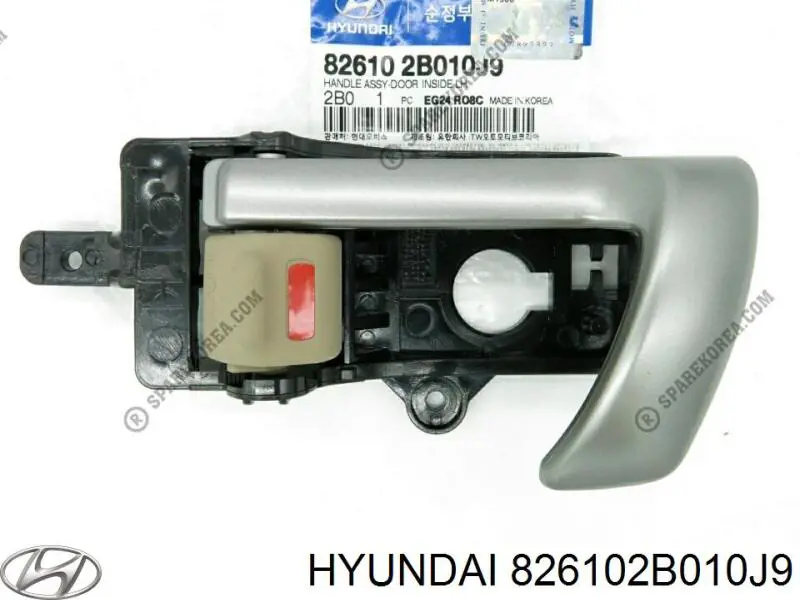 Ручка двери передней внутренняя левая 826102B010J9 Hyundai/Kia