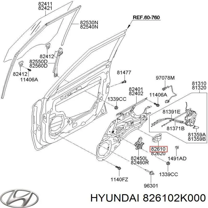  826102K000 Hyundai/Kia