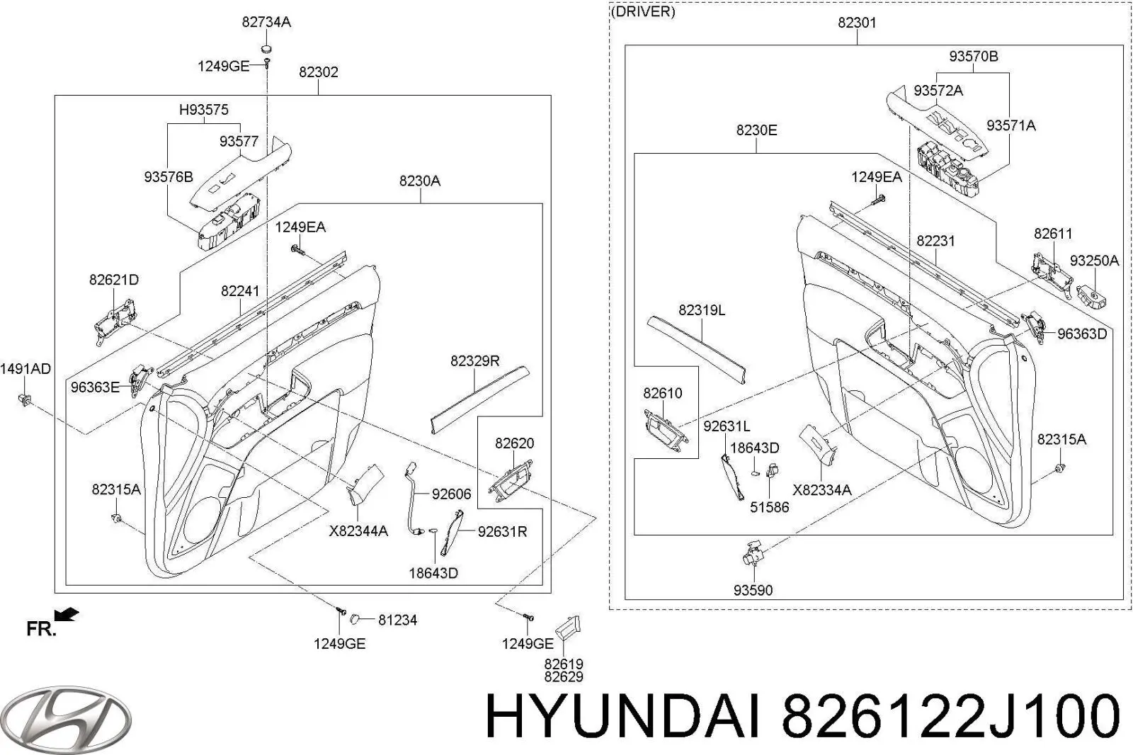  826122J100 Hyundai/Kia