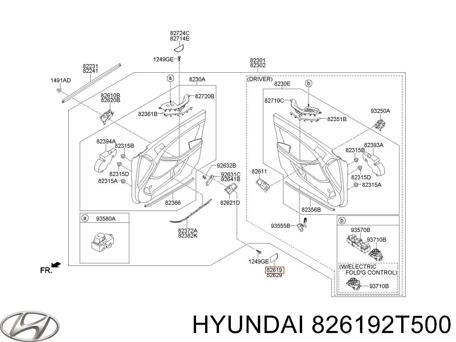 Купить 826192T500 Hyundai/Kia 