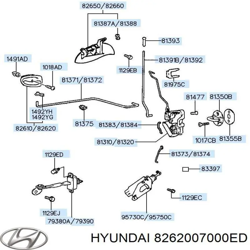  8262007000ED Hyundai/Kia