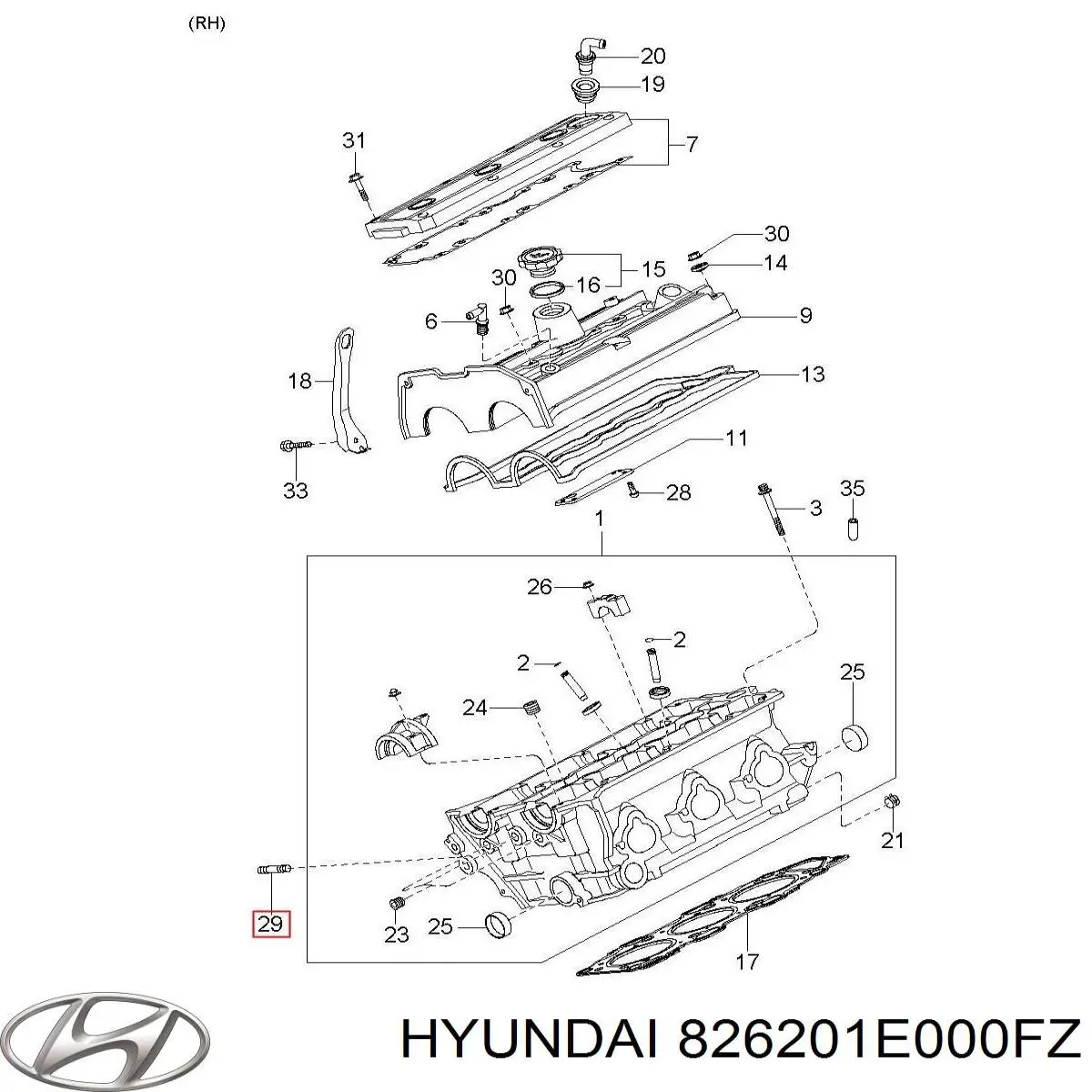  Hyundai/Kia 826201E000FZ цена, от 12.67 USD