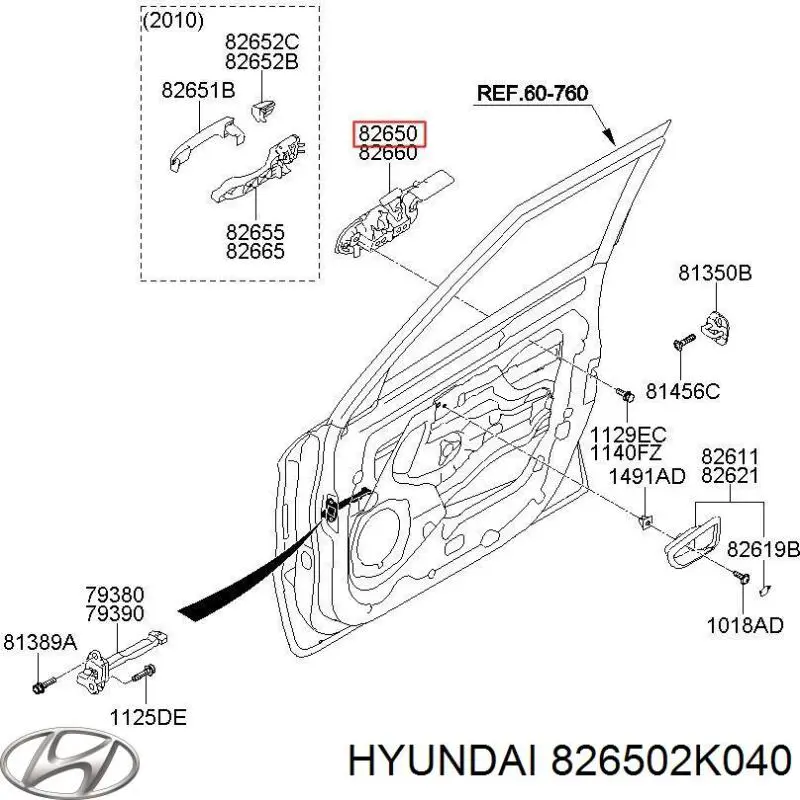  826502K040 Hyundai/Kia