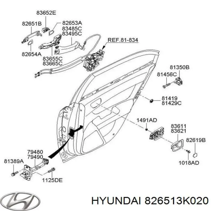 826513K020 Hyundai/Kia 