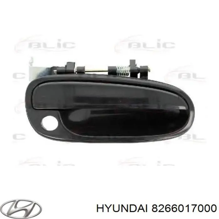 8266017000 Hyundai/Kia maçaneta dianteira direita da porta externa