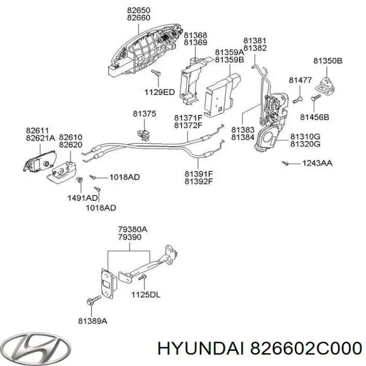  826602C000 Hyundai/Kia