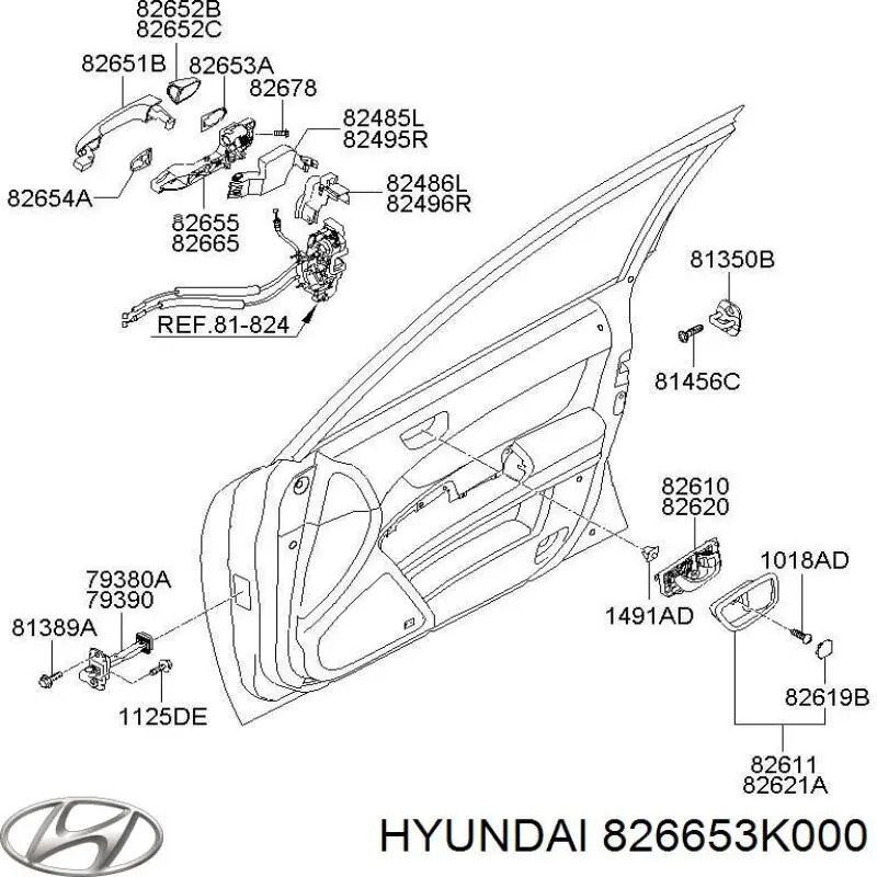 826653K000 Hyundai/Kia 