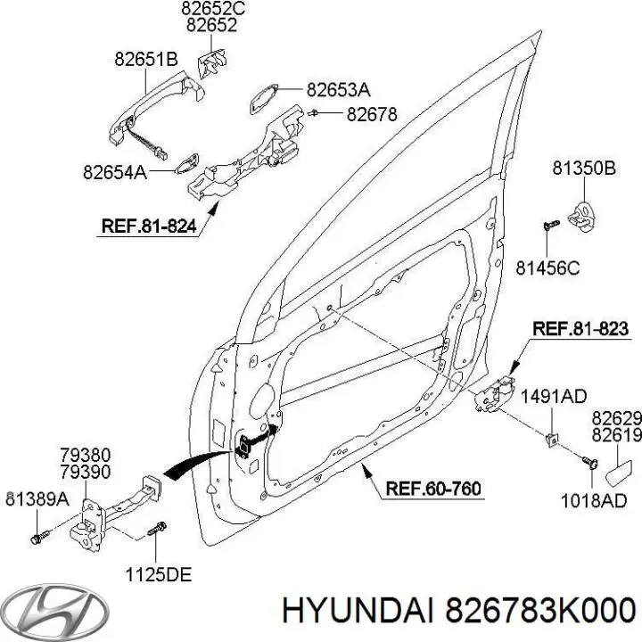 826783K000 Hyundai/Kia 