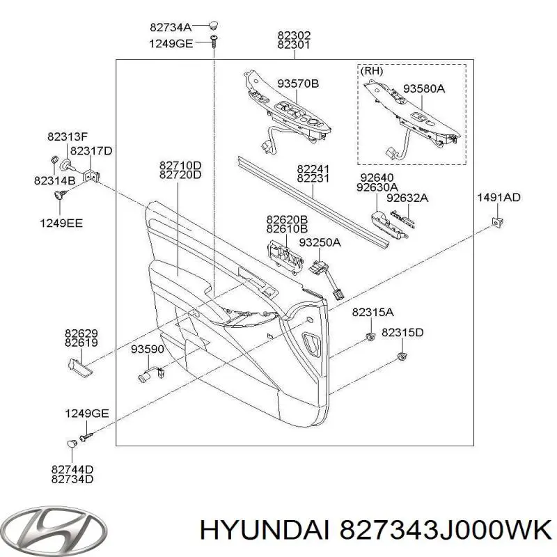  827343J000WK Hyundai/Kia