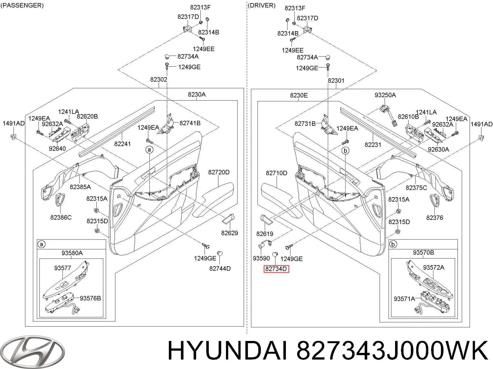  Hyundai/Kia 827343J000WK цена, от 0.59 USD
