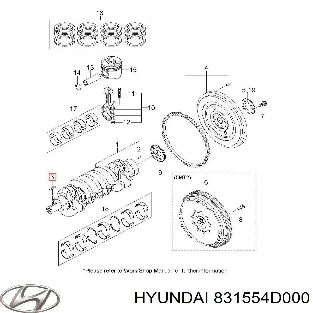Купить 831554D000 Hyundai/Kia 
