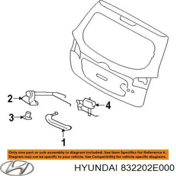832202E000 Hyundai/Kia moldura de vidro deslizante da porta traseira direita