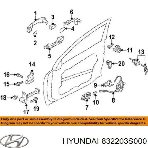 Купить 832203S000 Hyundai/Kia 