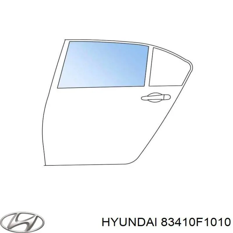 Стекло двери задней левой Hyundai/Kia 83410F1010