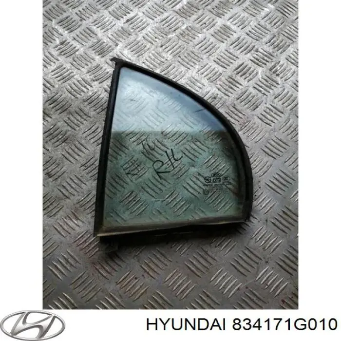834171G010 Hyundai/Kia vidro de janelo da porta traseira esquerda