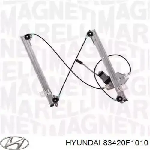 83420F1010 Hyundai/Kia vidro da porta traseira direita