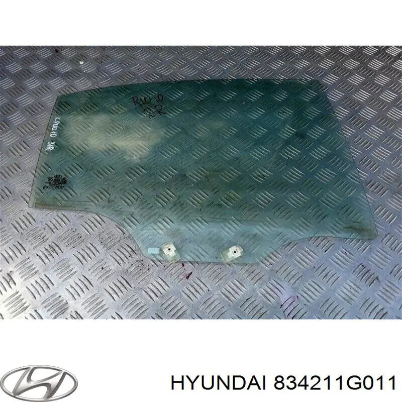 834211G011 Hyundai/Kia vidro da porta traseira direita
