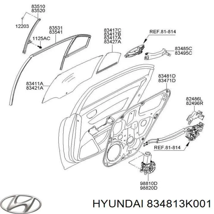  834813K001 Hyundai/Kia