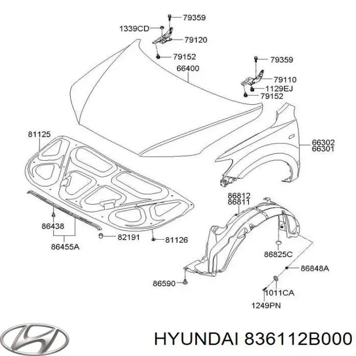  836112B000 Hyundai/Kia