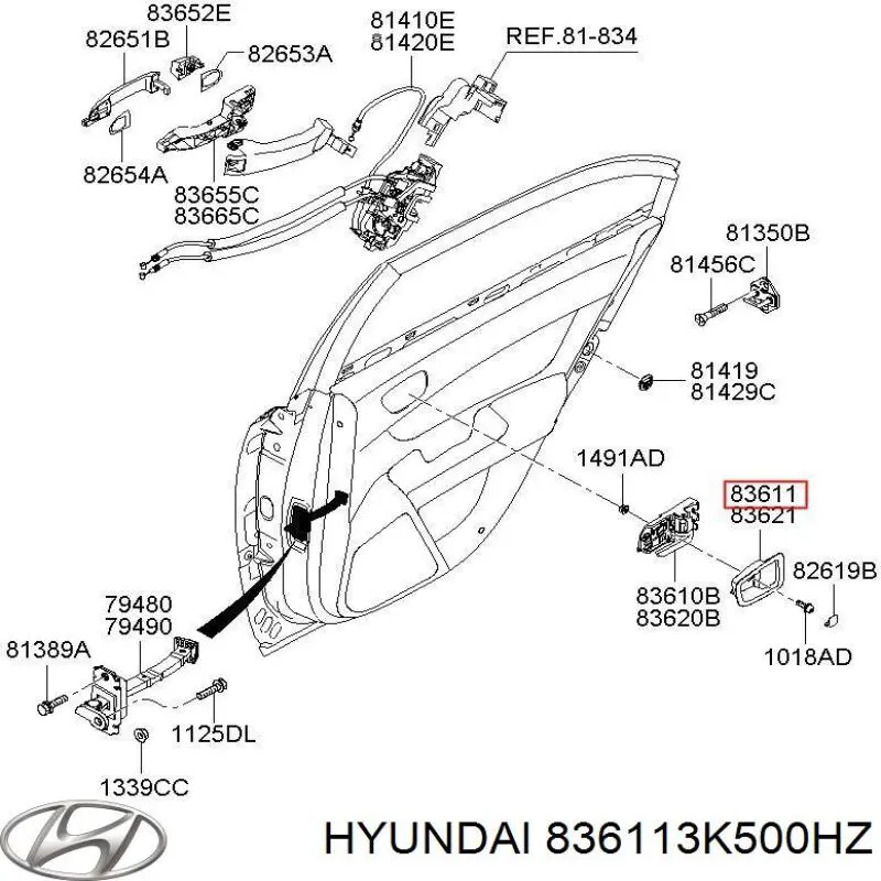  836113K500HZ Hyundai/Kia