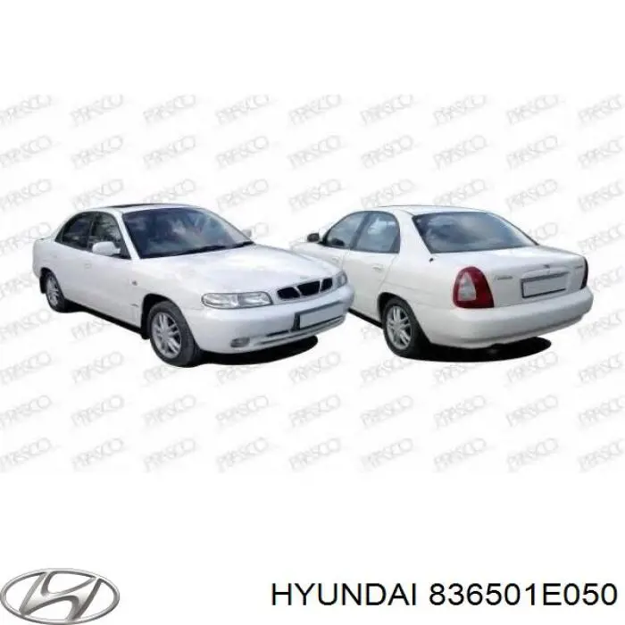 Ручка двери задней наружная левая 836501E050 Hyundai/Kia