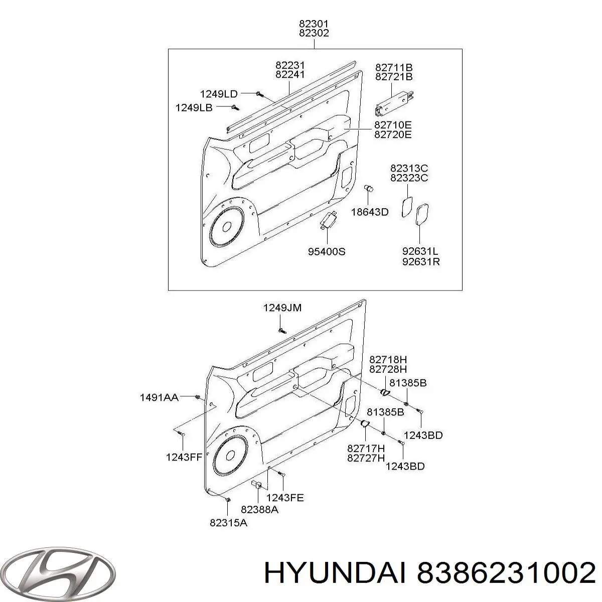 Фонарь противотуманный задний правый 8386231002 Hyundai/Kia