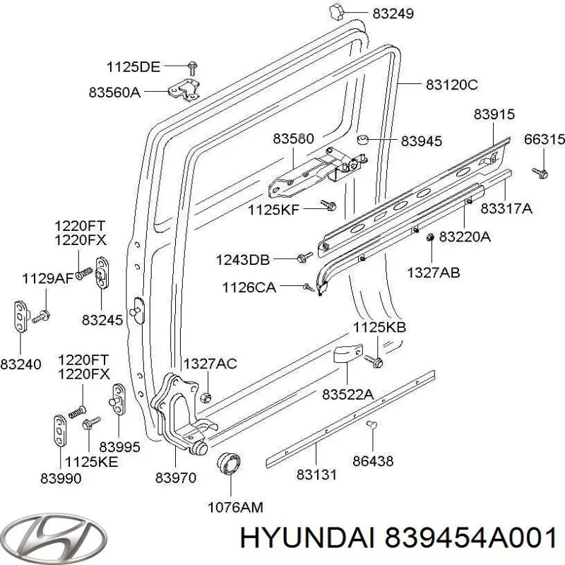 Ролик двери боковой/сдвижной, правый центральный Hyundai/Kia 839454A001 цена, от 2.82 USD