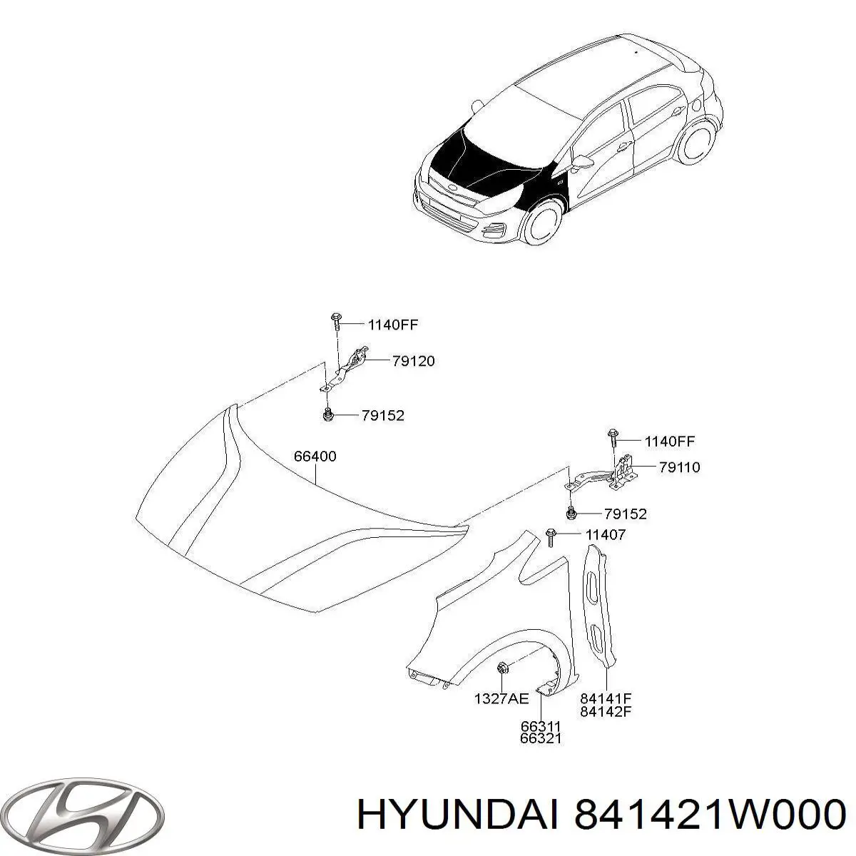  Hyundai/Kia 841421W000 цена, от 53.44 USD