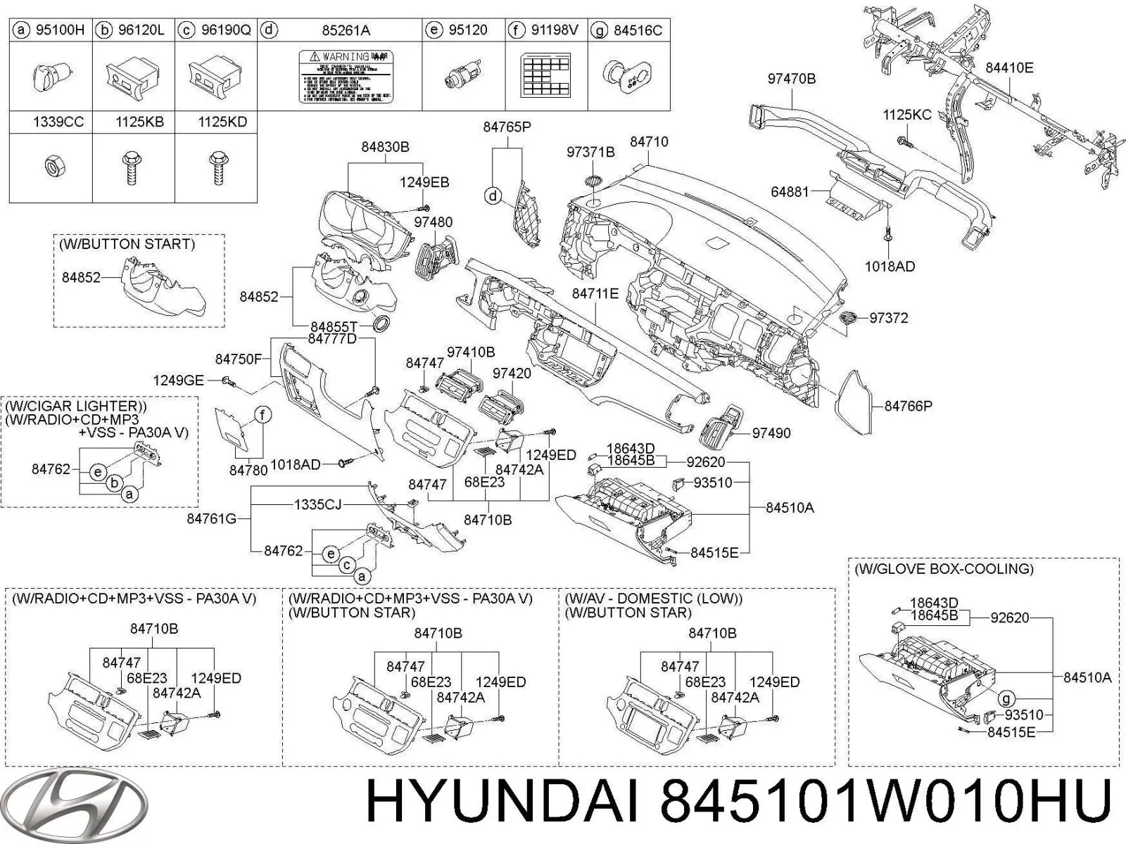 845101W010HU Hyundai/Kia 