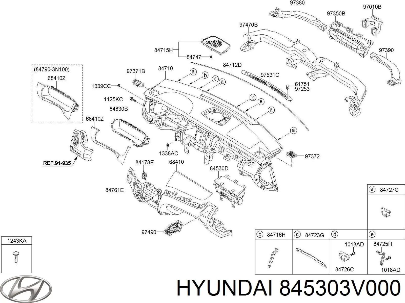Подушка безопасности (AIRBAG) пассажирская Hyundai/Kia 845303V000 цена, от 231.64 USD