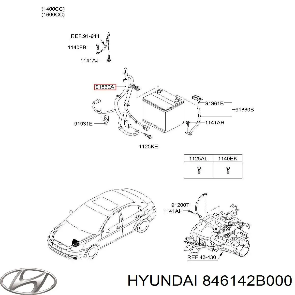  846142B000 Hyundai/Kia