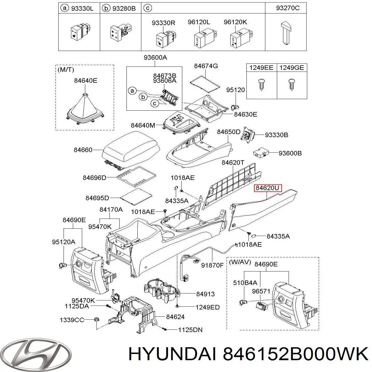  Hyundai/Kia 846152B000WK цена, от 9.63 USD