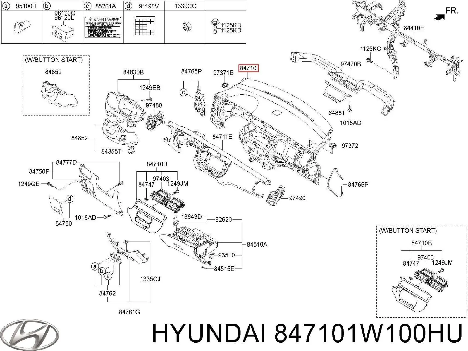  847101W100HU Hyundai/Kia