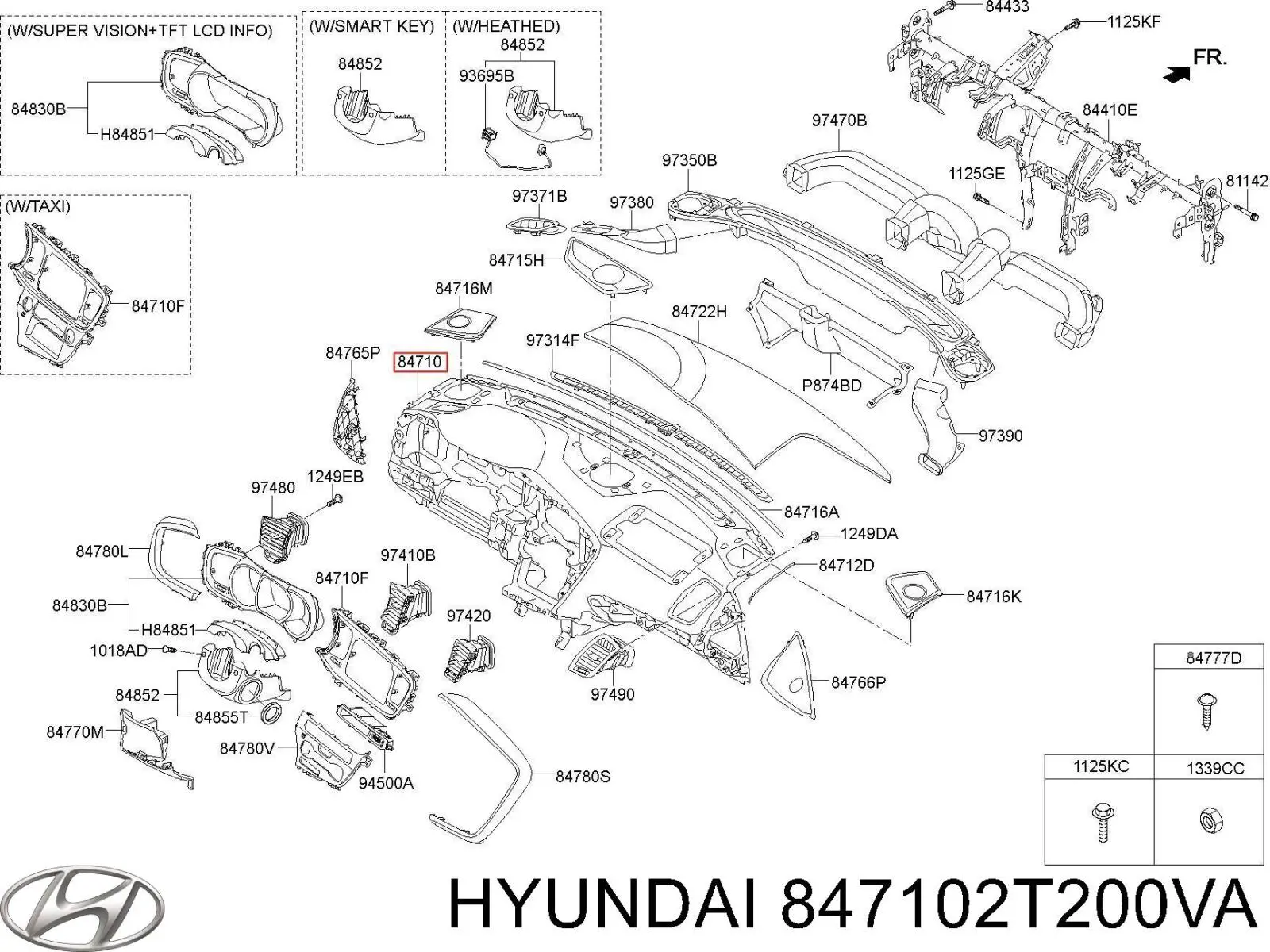 847102T200VA Hyundai/Kia Передняя панель