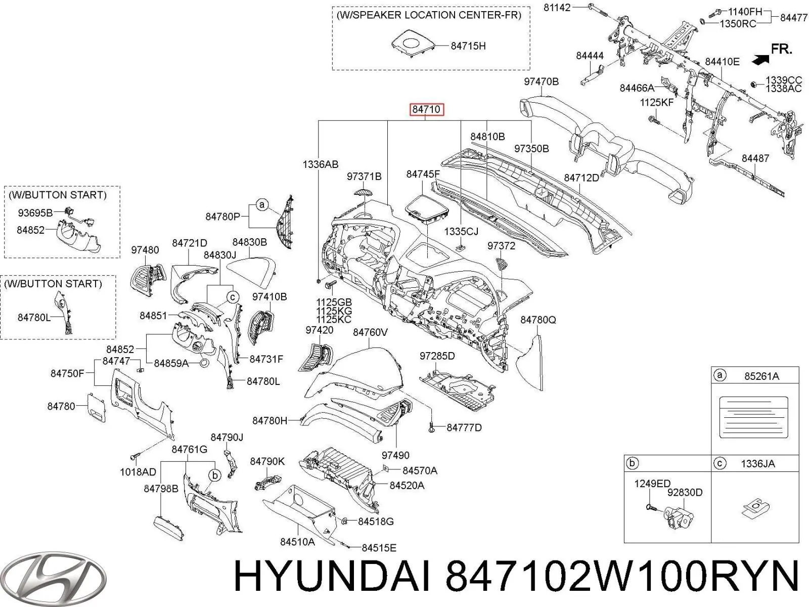  847102W100RYN Hyundai/Kia