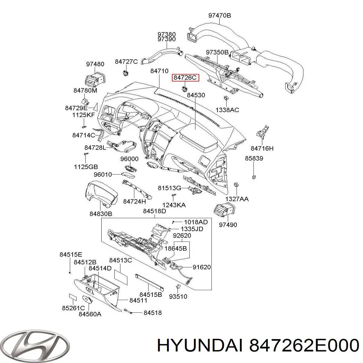  847262E000 Hyundai/Kia