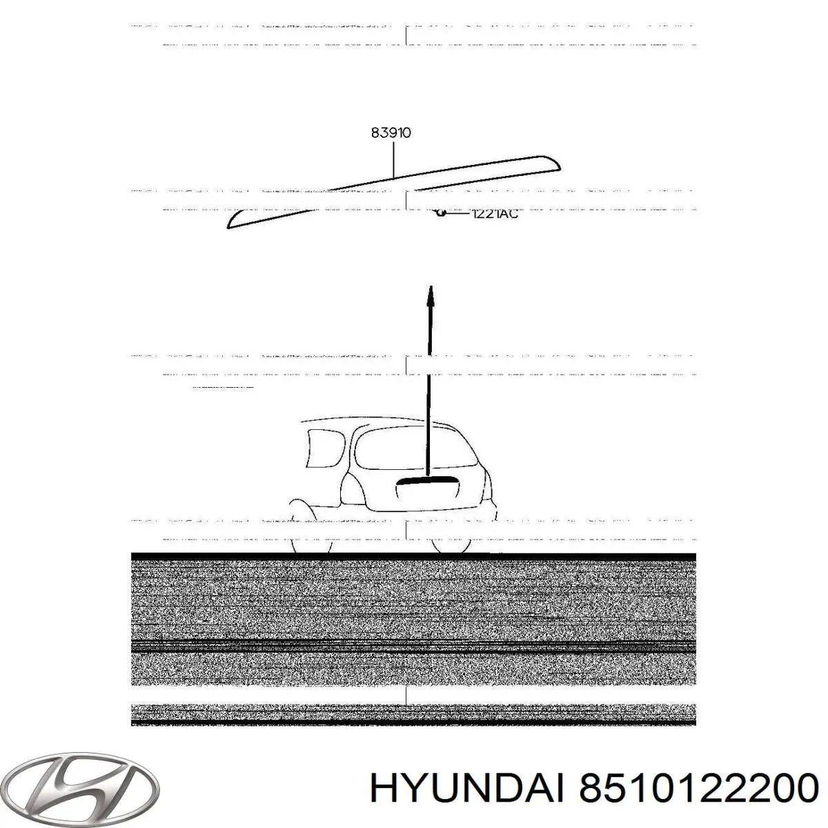 Зеркало салона внутреннее Hyundai/Kia 8510122200 цена, от 7.26 USD