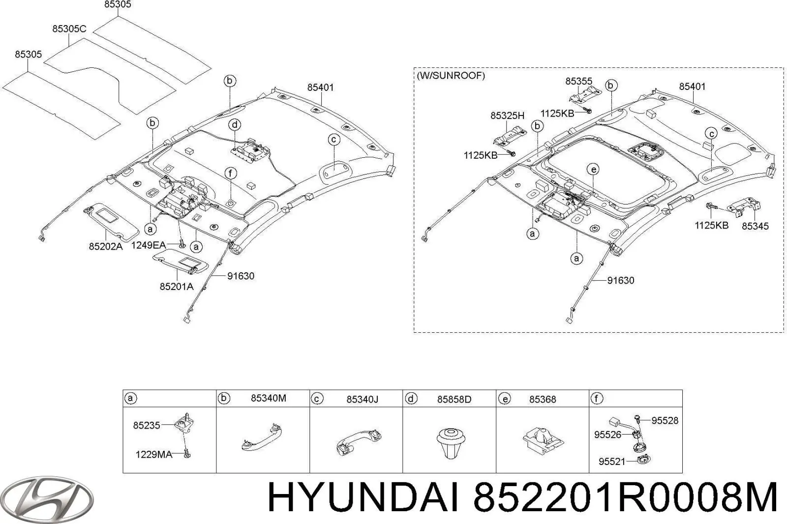 852201R0008M Hyundai/Kia Козырек противосолнечный