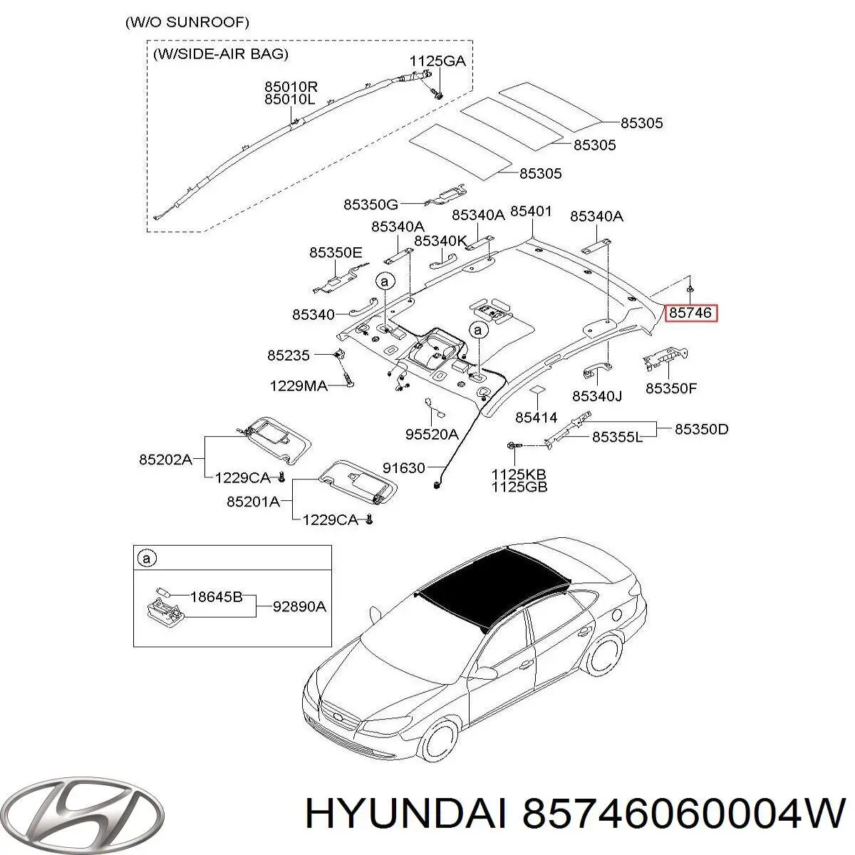 Пистон крепления заднего бампера 85746060004W Hyundai/Kia