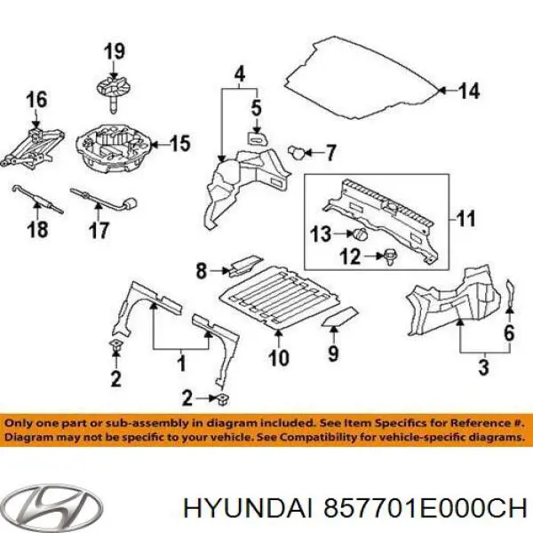 Перегородка Hyundai/Kia 857701E000CH цена, от 20.27 USD