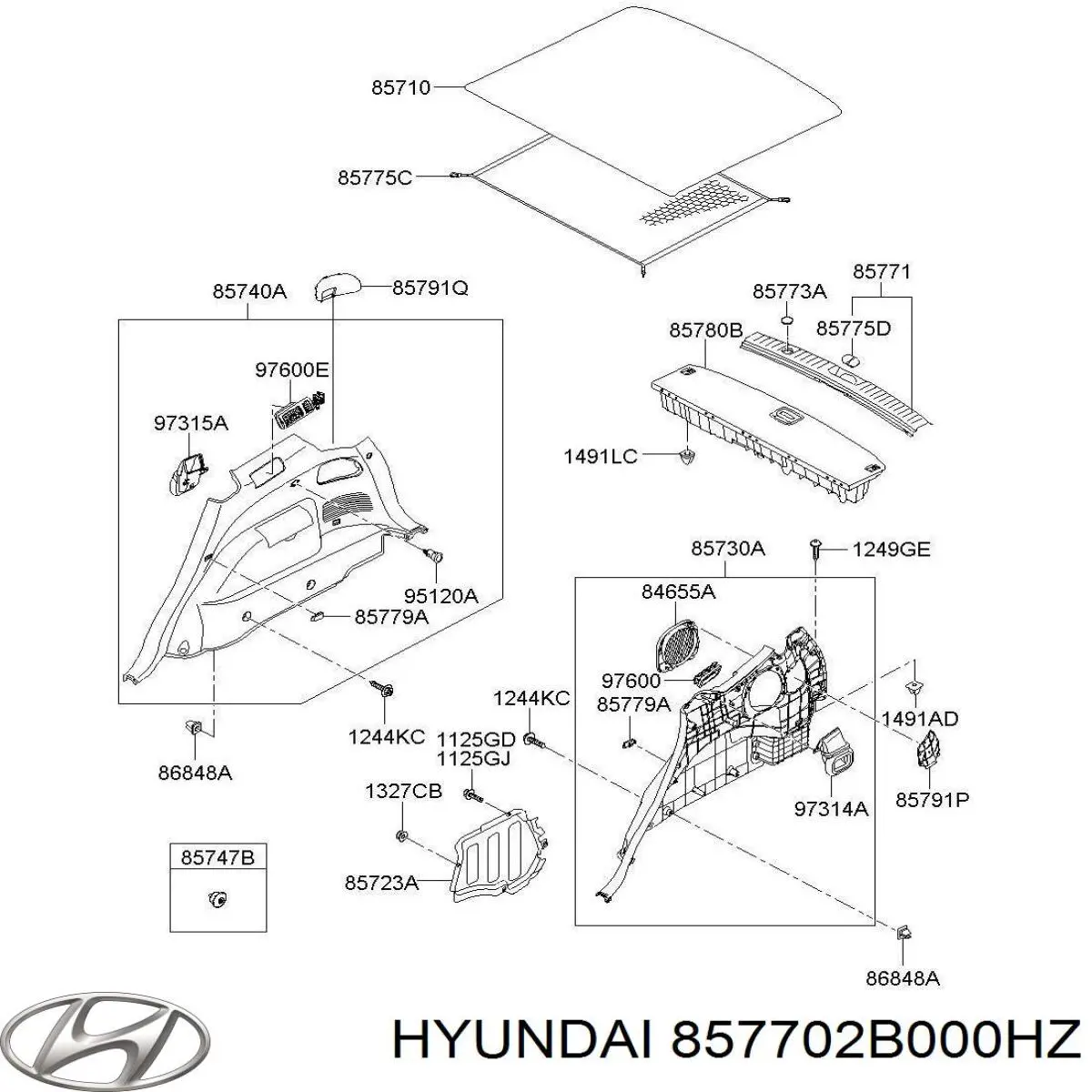  857702B000HZ Hyundai/Kia