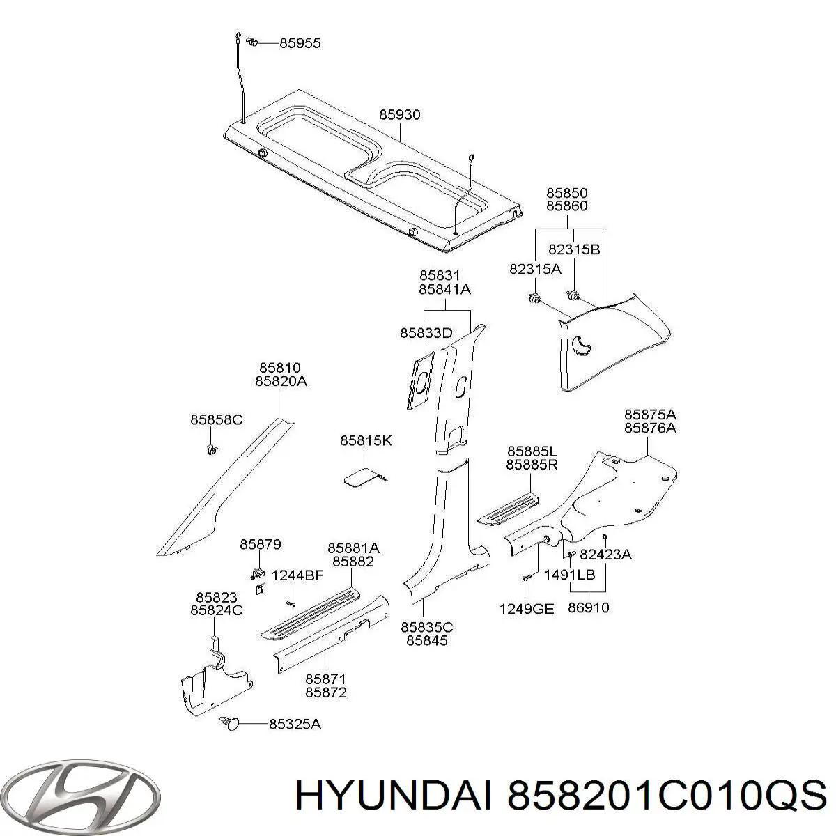 858201C010QS Hyundai/Kia 