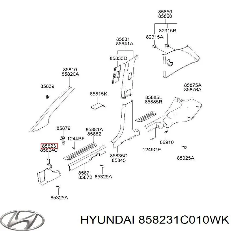  858231C010WK Hyundai/Kia