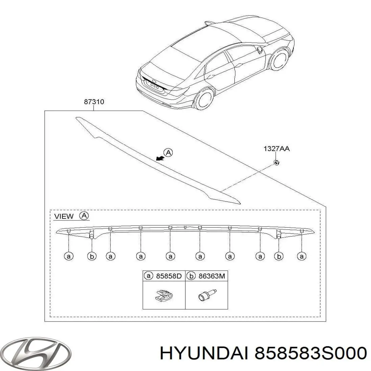  Hyundai/Kia 858583S000 цена, от 0.15 USD