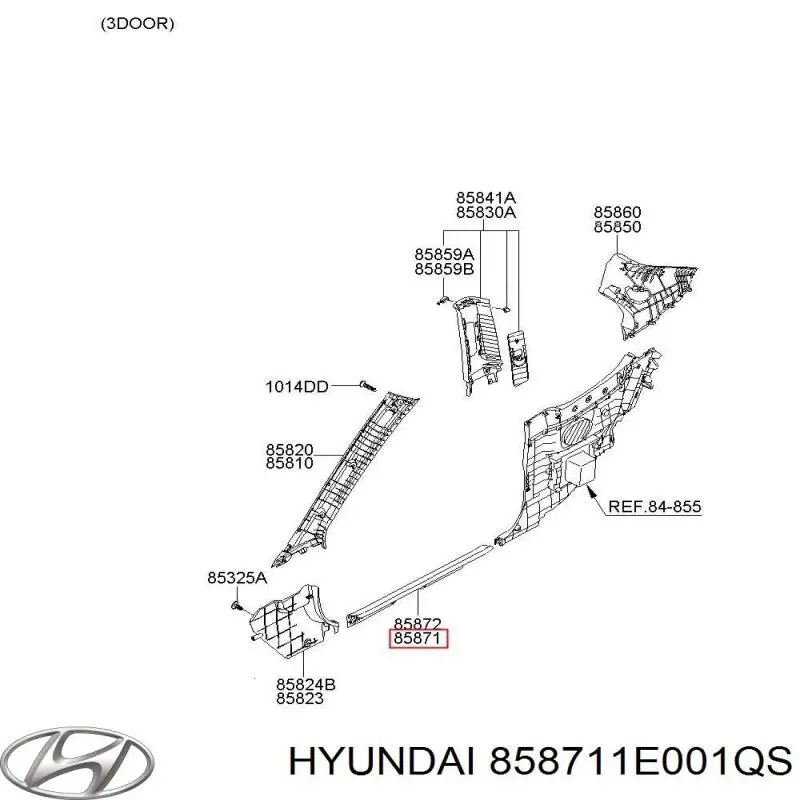 858711E001QS Hyundai/Kia 