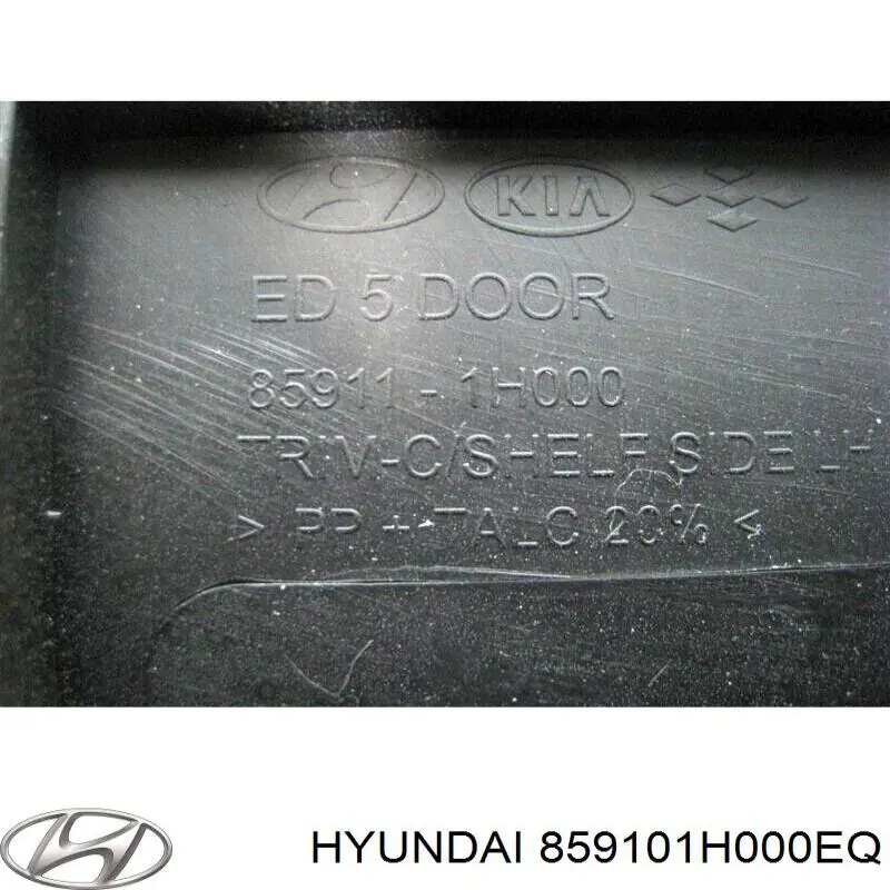 Купить 859101H000EQ Hyundai/Kia Панель полки багажного отсека левая