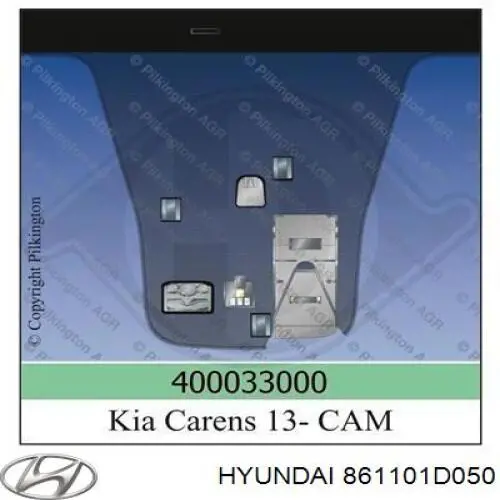 Лобовое стекло 861101D050 Hyundai/Kia