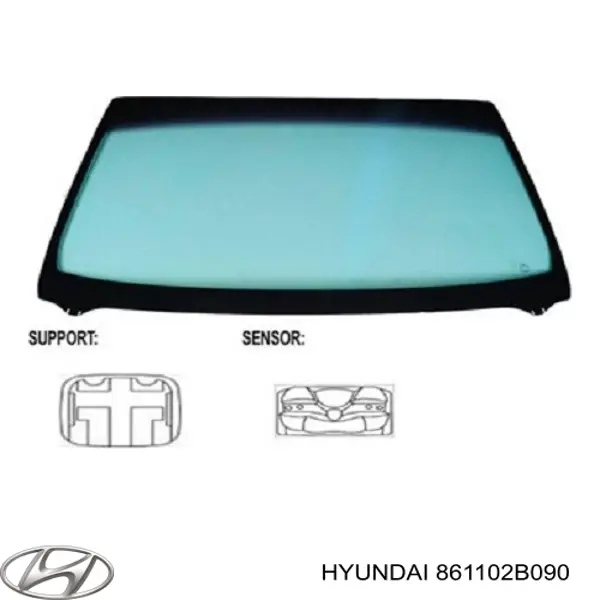 Купить 861102B090 Hyundai/Kia Ветровое стекло