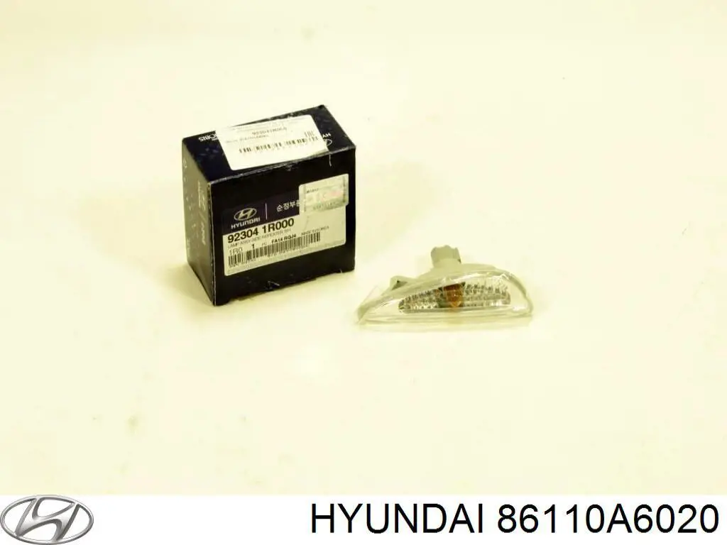 86110A6020 Hyundai/Kia guarda-barras direito do pára-lama dianteiro