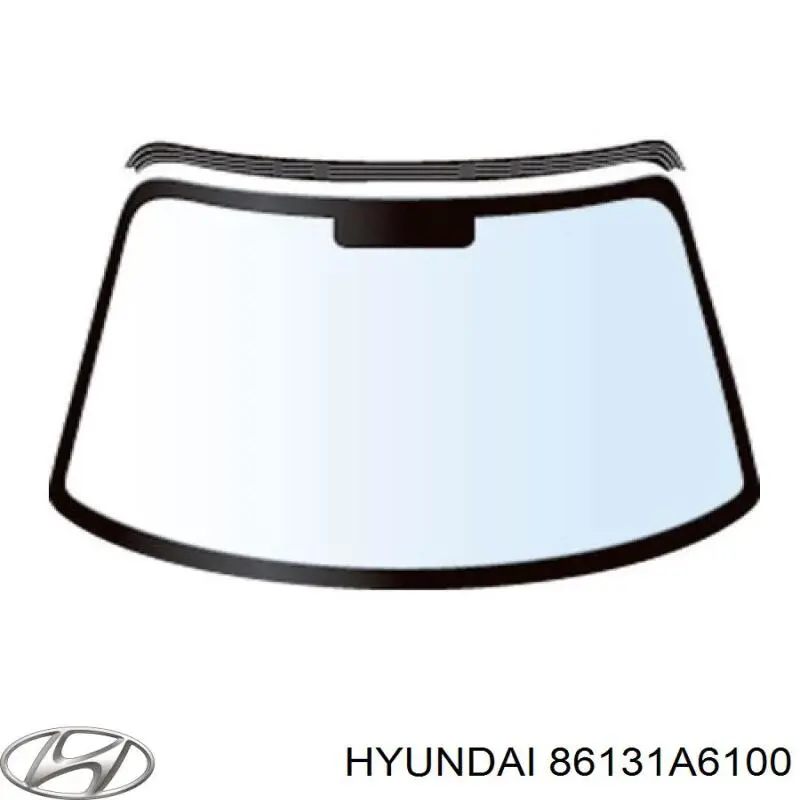 86131A6100 Hyundai/Kia Молдинг лобового стекла, левый/правый